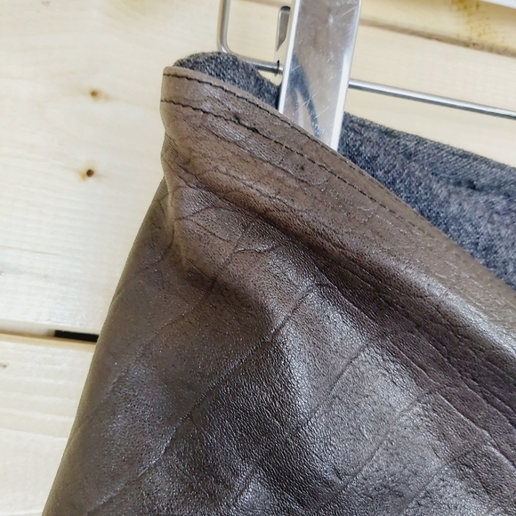 Versace vintage wool and leather pencil skirt size 44 Gianni Versace - Picture 9 of 14